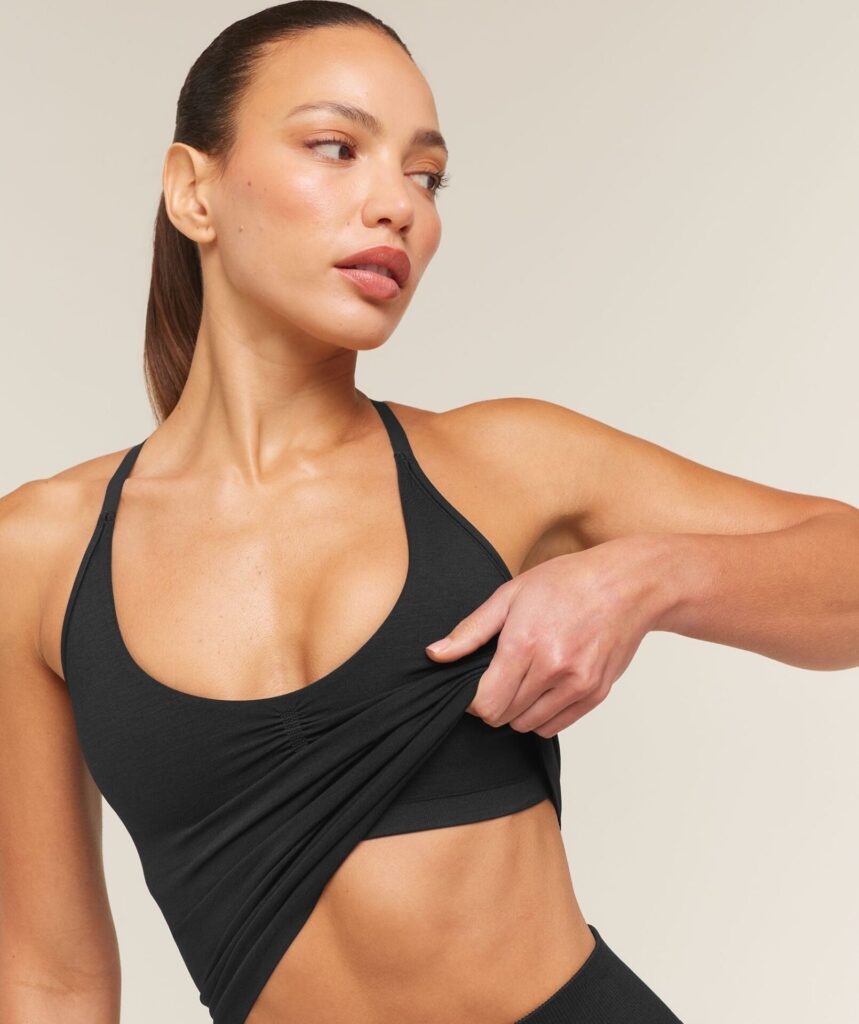 Gymshark Relay Tank with Shelf - Black