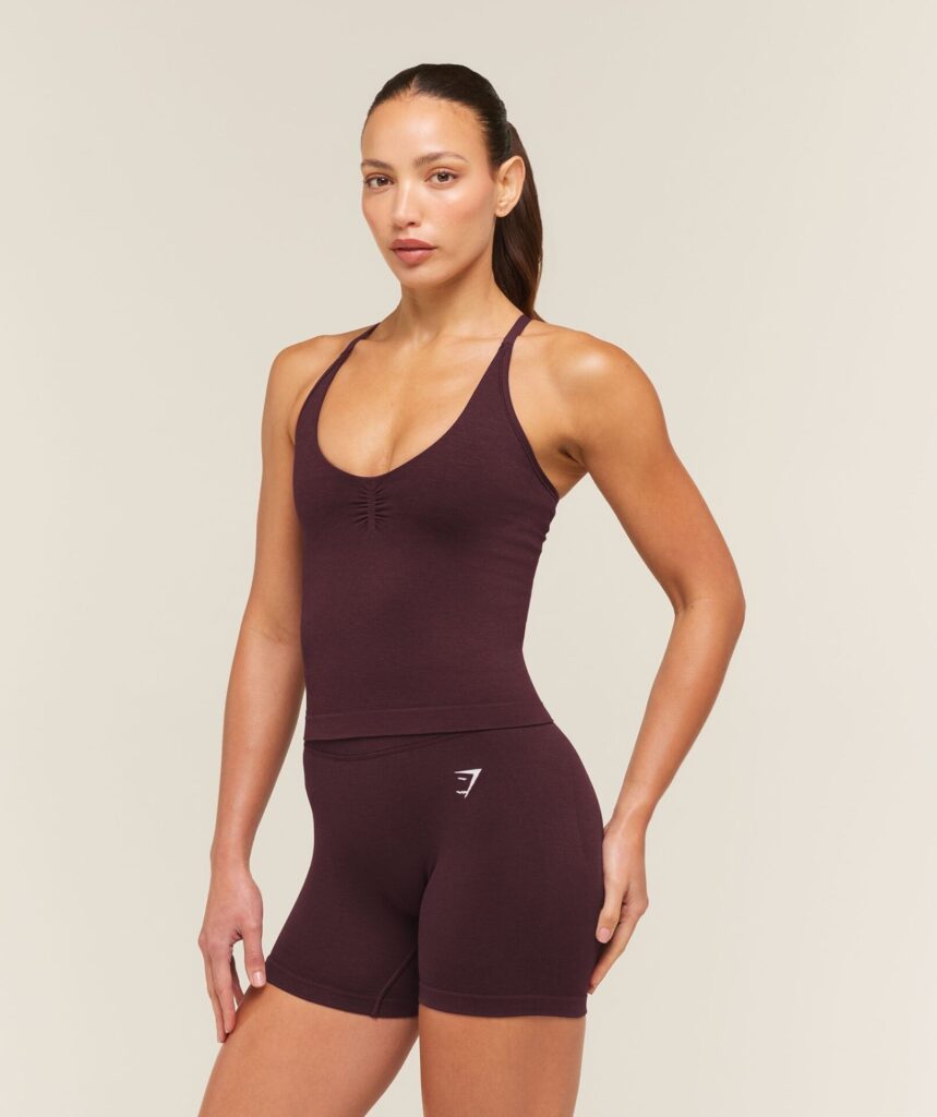 Gymshark Relay Tank with Shelf - Cherry Purple