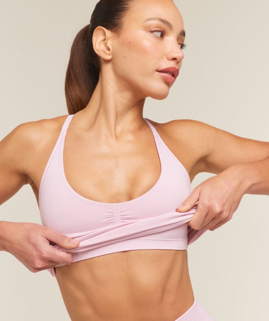 Gymshark Relay Tank with Shelf - Haze Pink