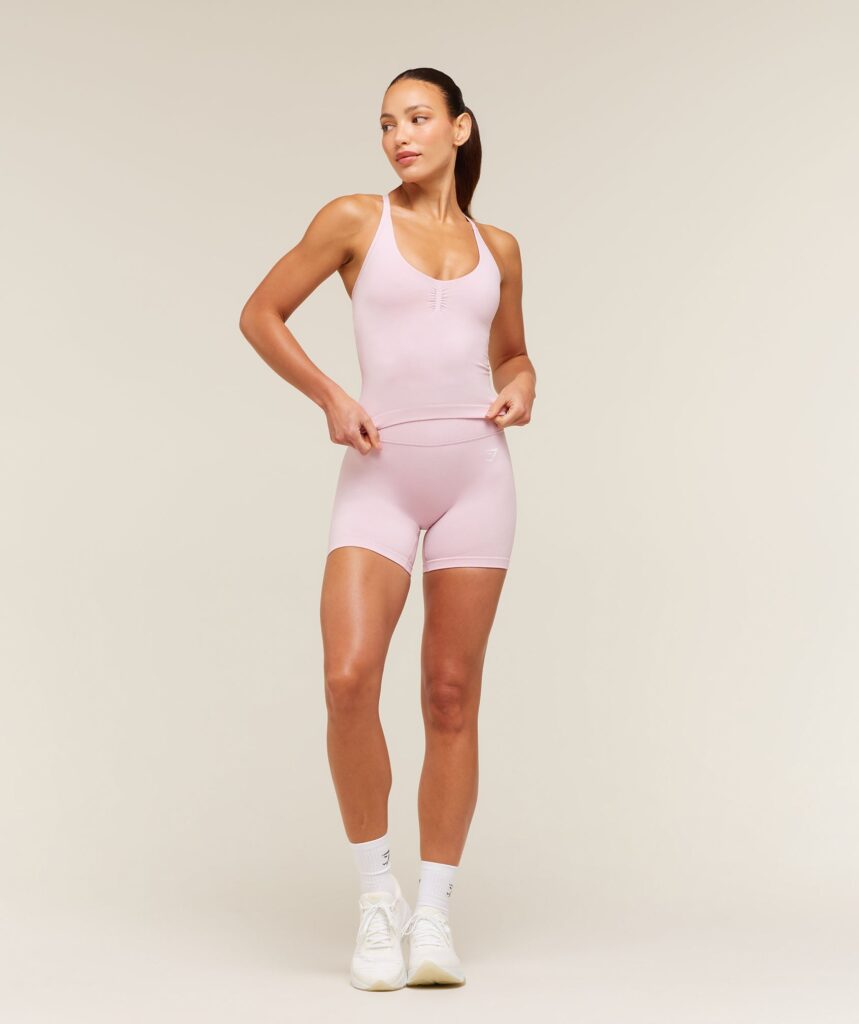 Gymshark Relay Tank with Shelf - Haze Pink