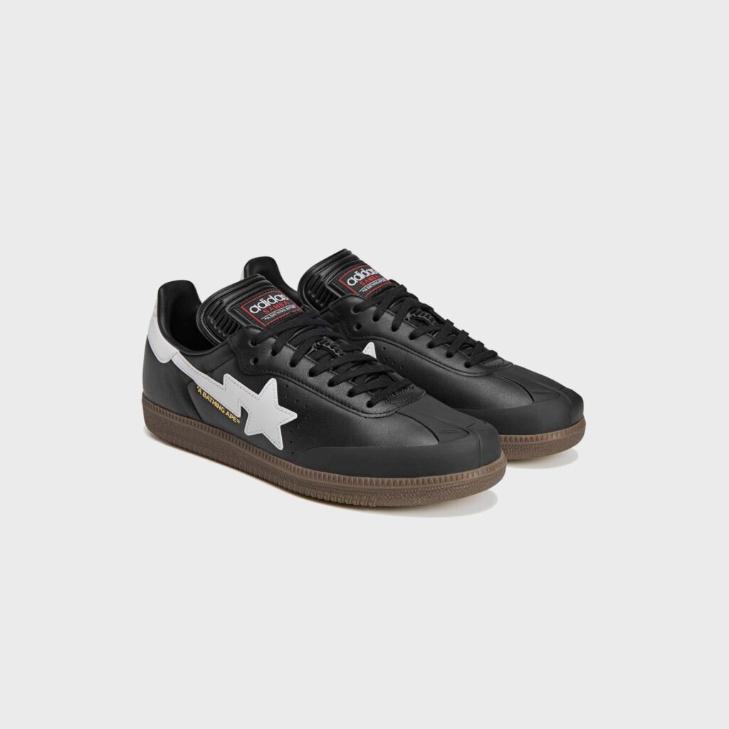 Кроссовки adidas x BAPE Samba - Core Black / White / Gum