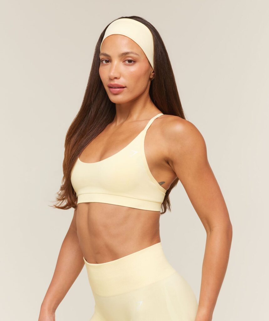 Gymshark Everyday Seamless Racerback Sports Bra - Butter Yellow