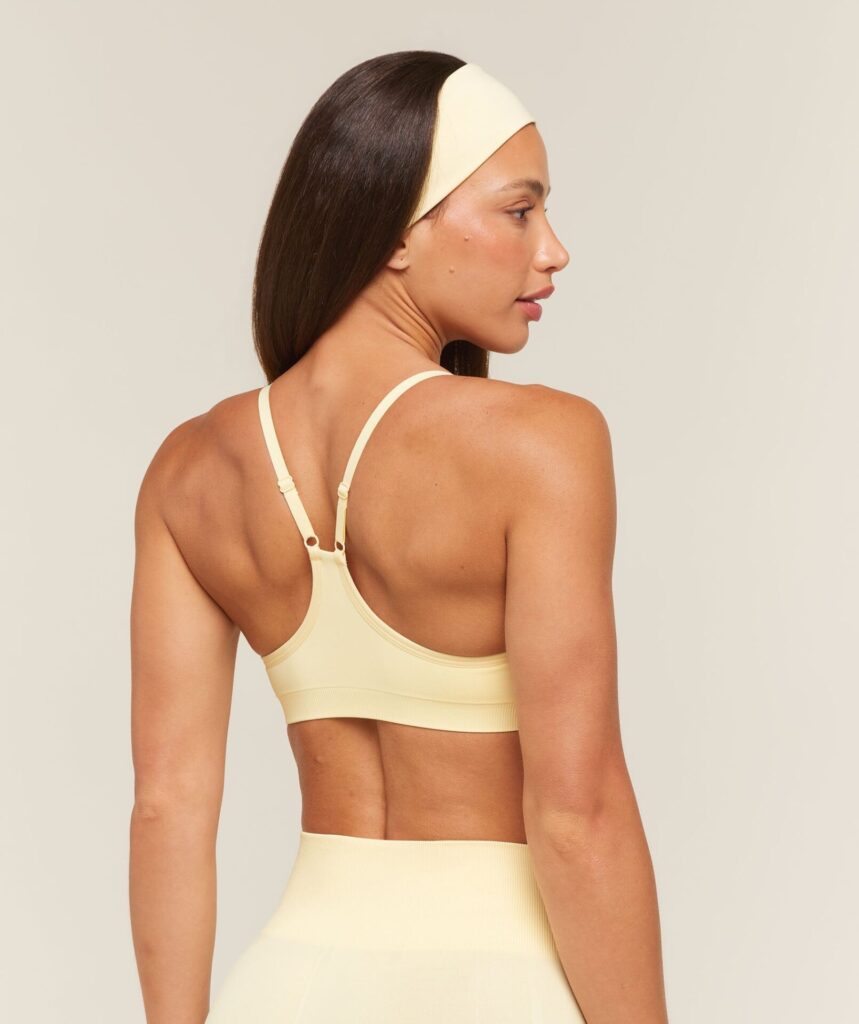 Gymshark Everyday Seamless Racerback Sports Bra - Butter Yellow