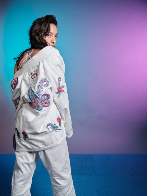 Rollbiss Кимоно White Paisley BJJ