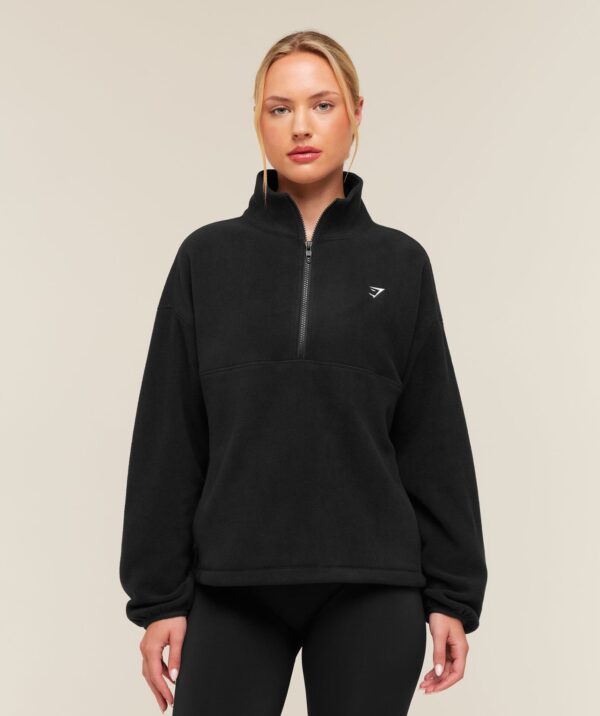 Куртка Gymshark Polar Fleece 1/4 Zip - Black