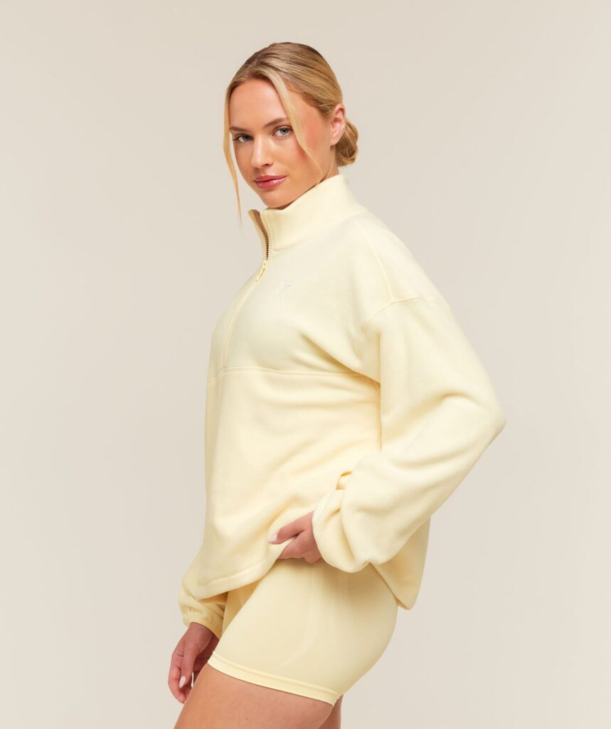 Куртка Gymshark Polar Fleece 1/4 Zip - Butter Yellow