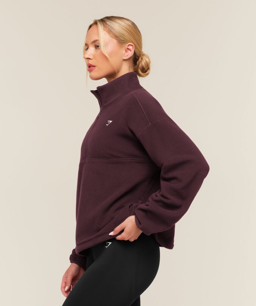 Куртка Gymshark Polar Fleece 1/4 Zip - Cherry Purple