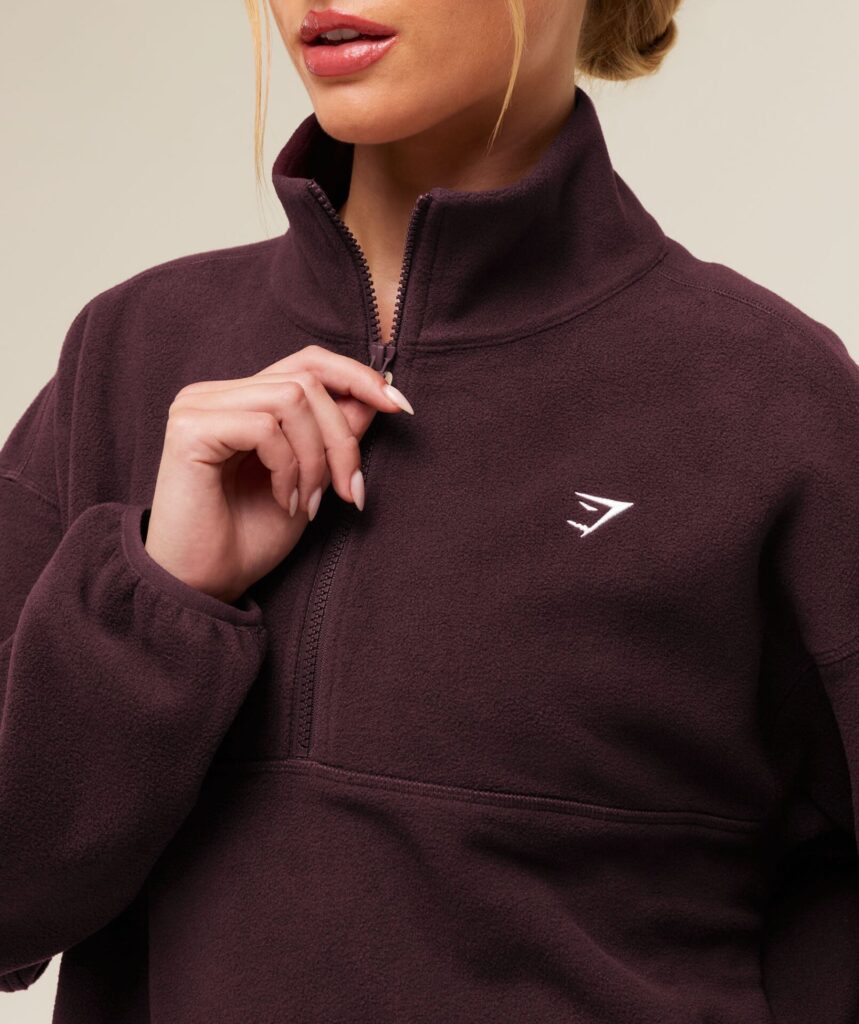 Куртка Gymshark Polar Fleece 1/4 Zip - Strength Pink