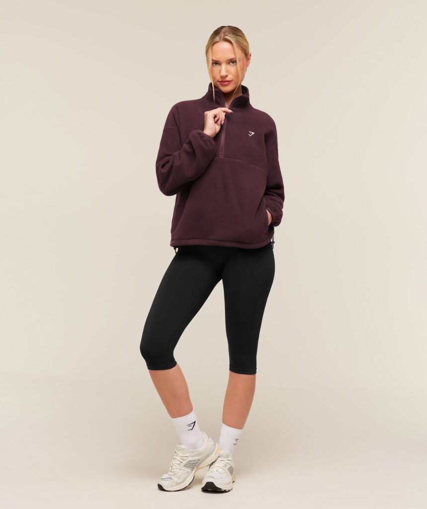 Куртка Gymshark Polar Fleece 1/4 Zip - Cherry Purple