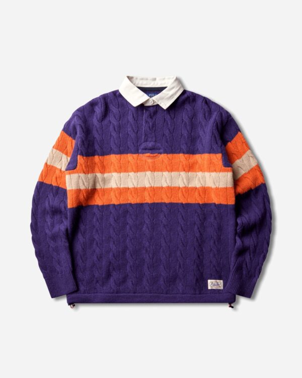 Polo Ralph Lauren Регбийная рубашка Джерси Men's Cable-Knit Rugby Purple Mix
