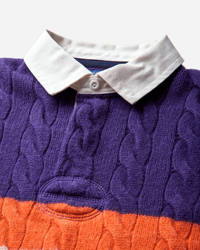 Polo Ralph Lauren Регбийная рубашка Джерси Men's Cable-Knit Rugby Purple Mix