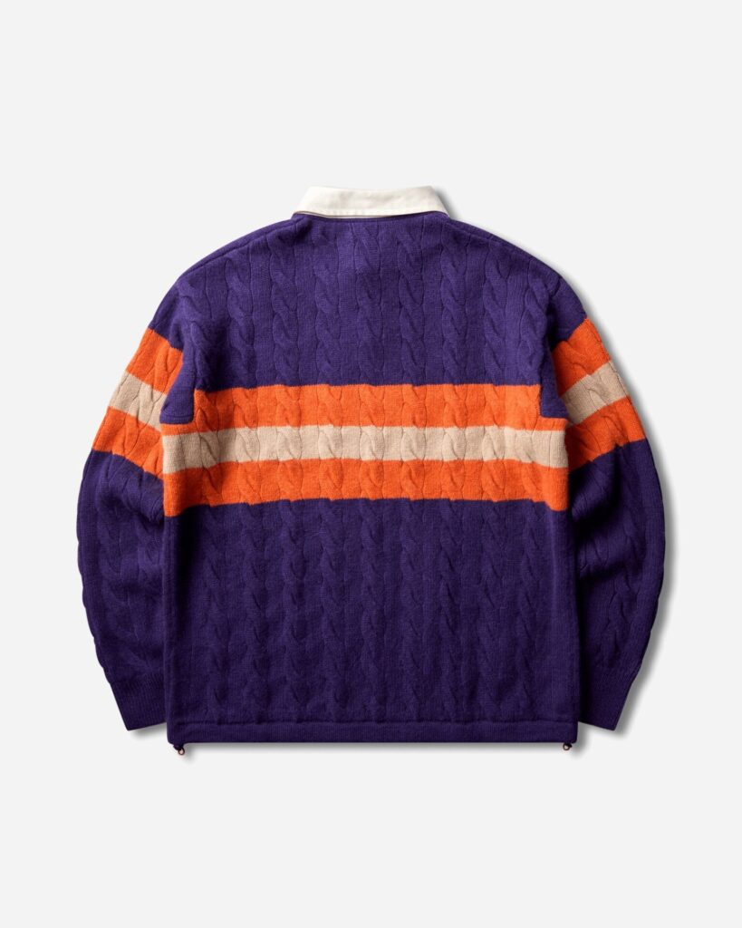 Polo Ralph Lauren Регбийная рубашка Джерси Men's Cable-Knit Rugby Purple Mix