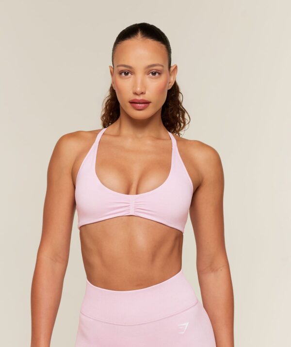 Gymshark Relay Seamless Light Support Sports Bra - Haze Pink