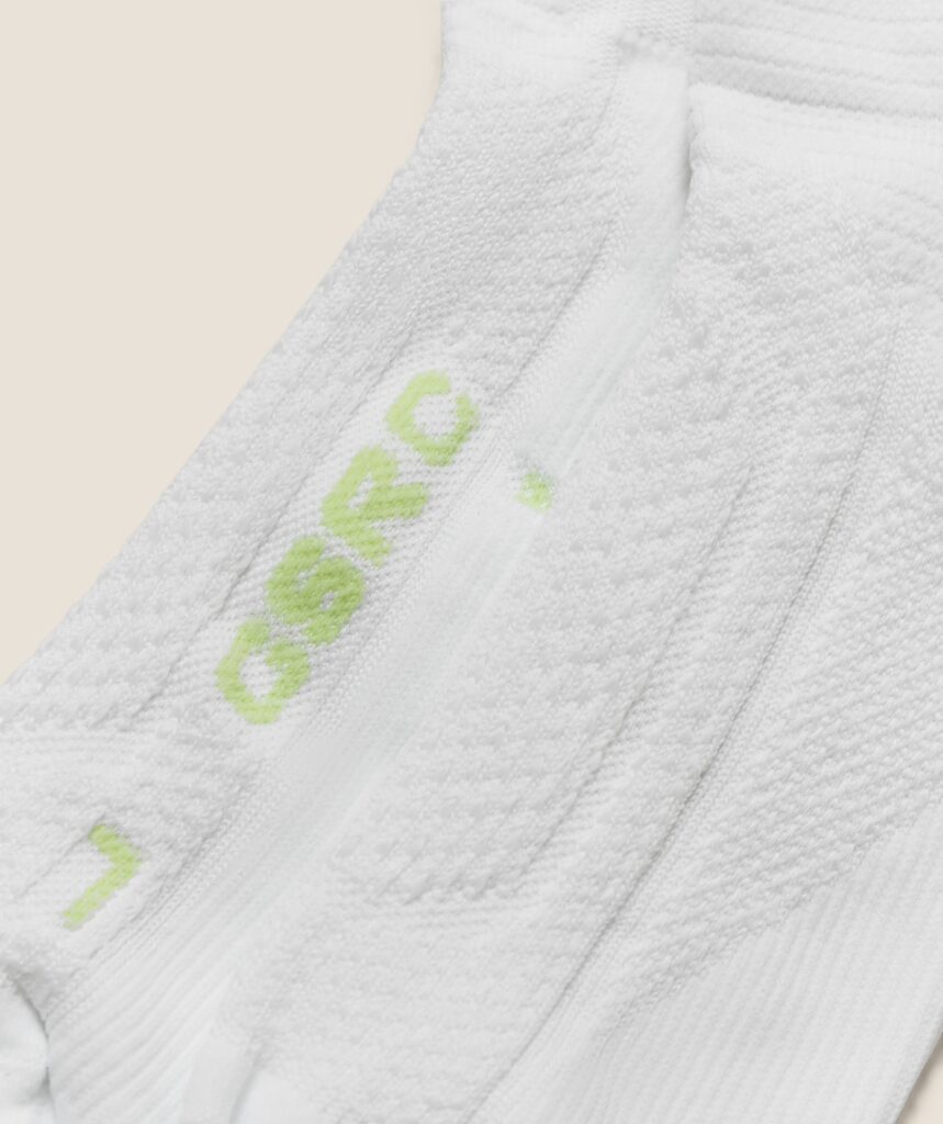 Gymshark Running Elite Crew Single Sock - White/Pace Green