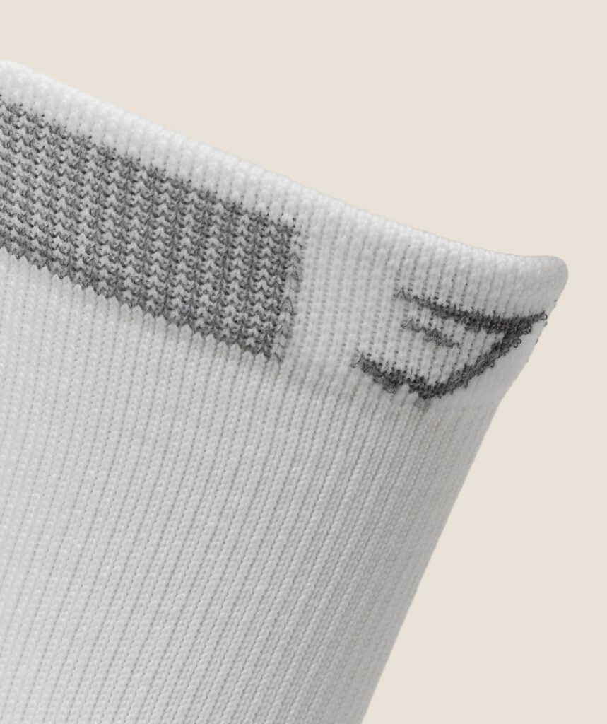 Gymshark Running Elite Crew Single Sock - White/Pace Green