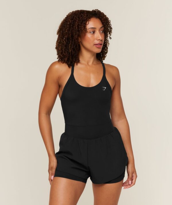 Gymshark Runsie One Piece - Black