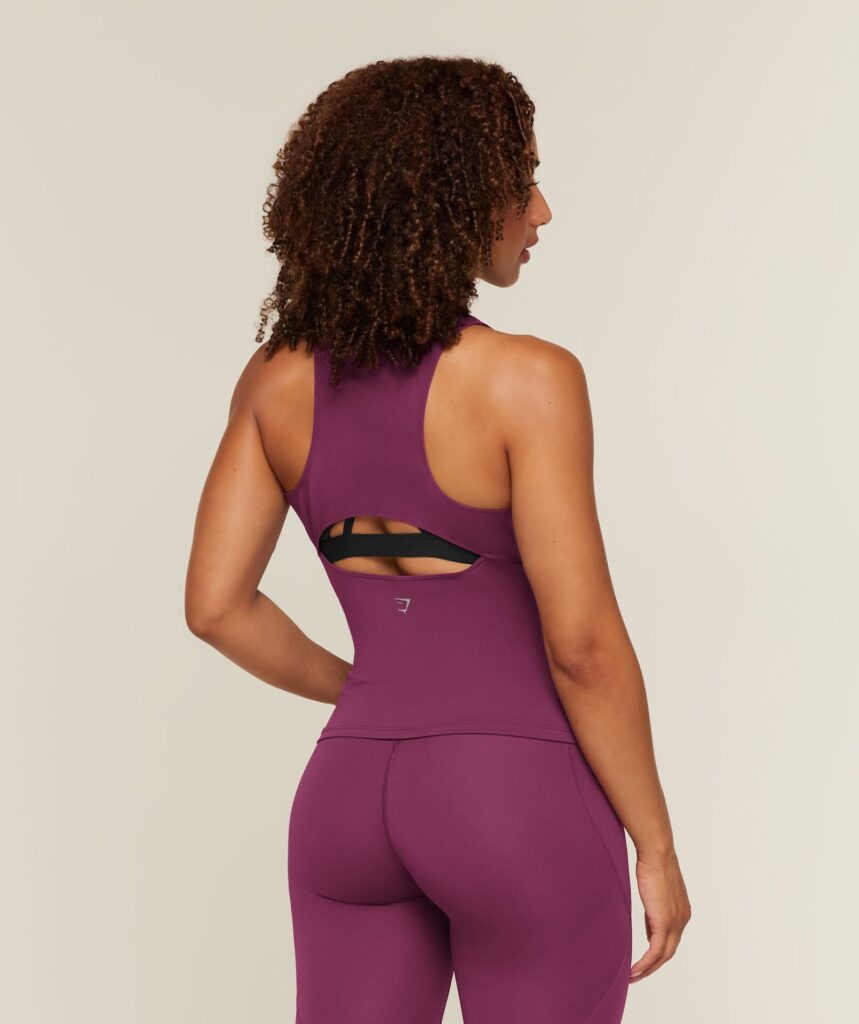 Gymshark Running Back Vent Tank - Strength Pink