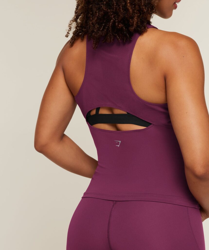 Gymshark Running Back Vent Tank - Strength Pink
