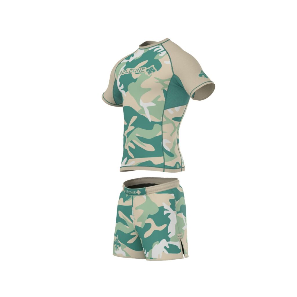 Рашгард + Шорты Al Leone - Mint Camo
