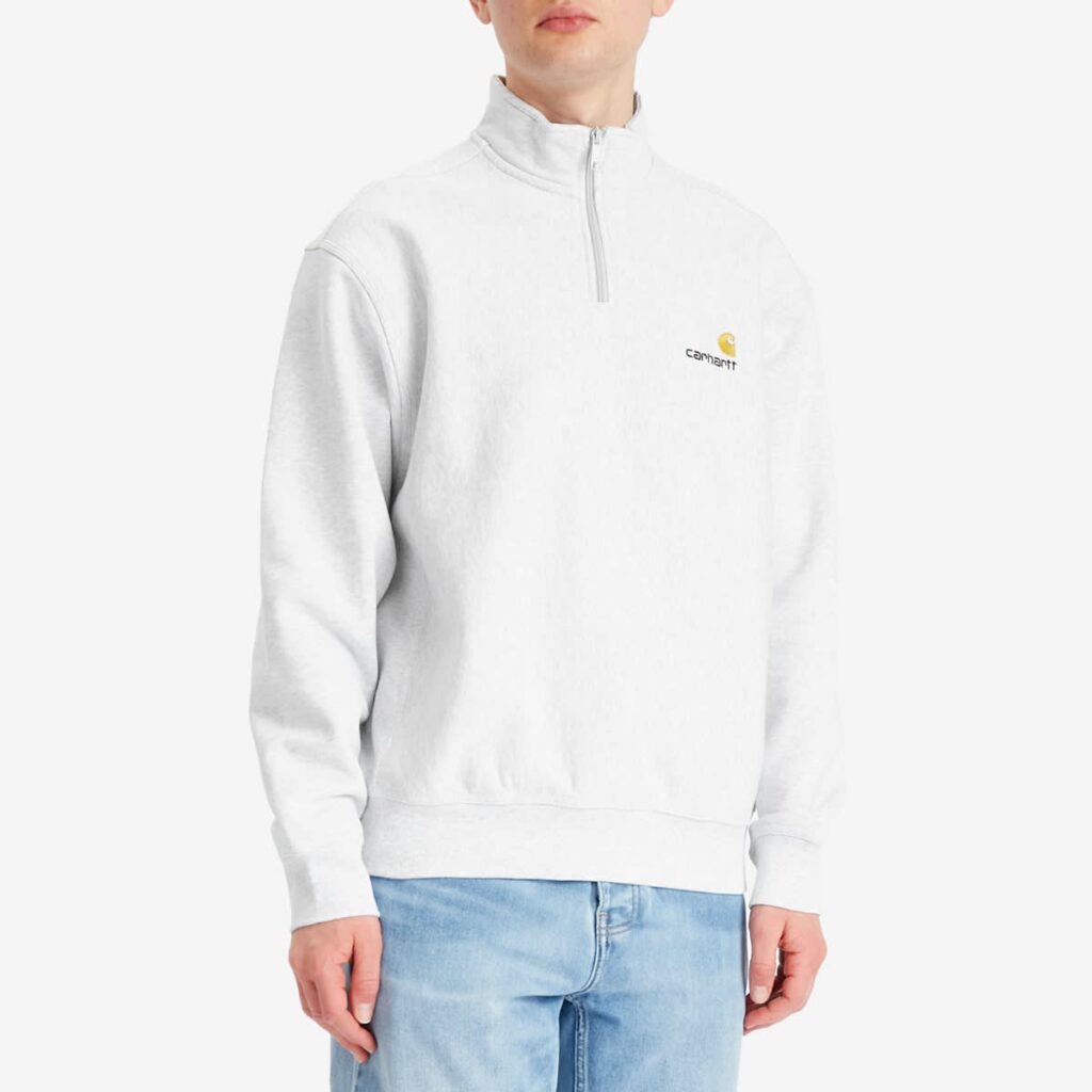 Свитшот Carhartt WIP Half Zip American Script Sweat