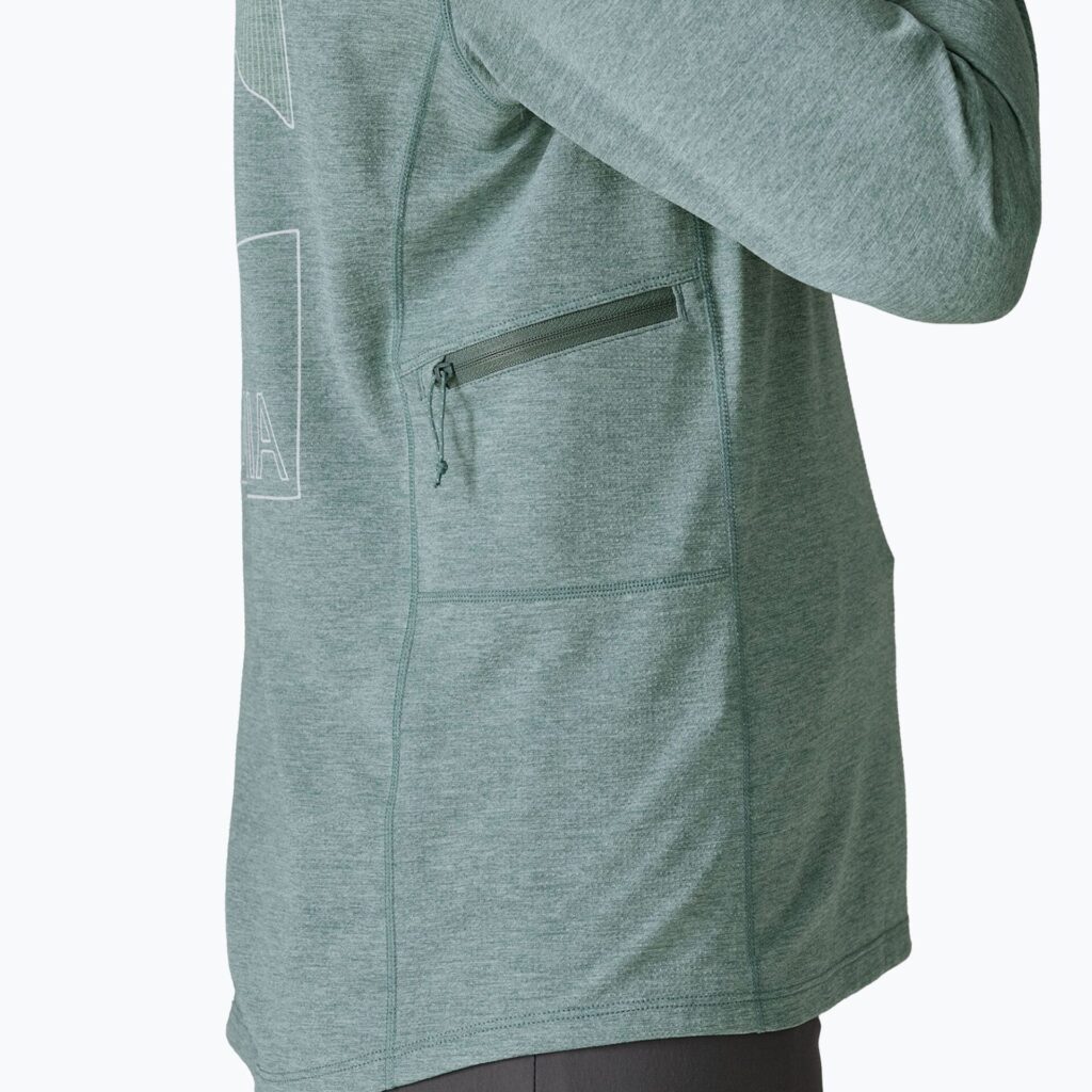Толстовка Capilene Cool Sun Hoody nouveau green/blue sage x-dye