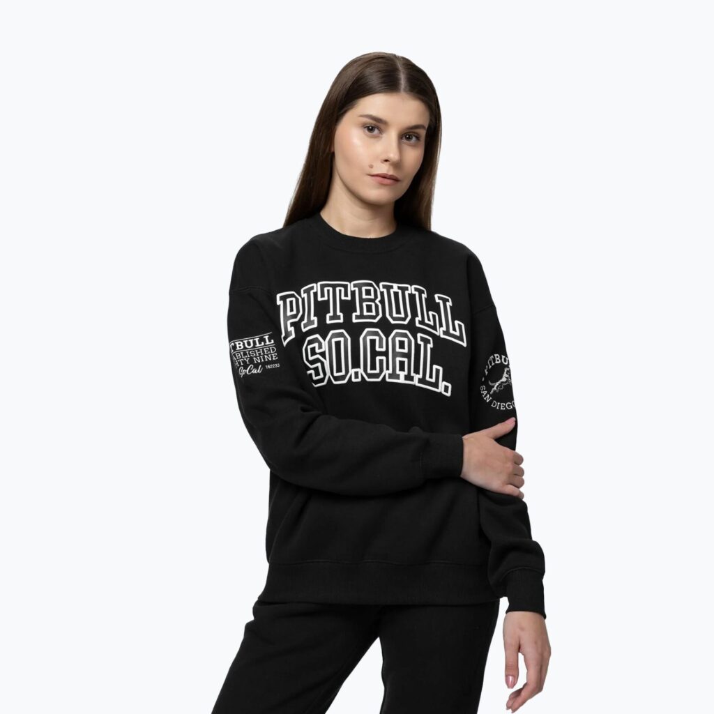 Толстовка женская Pitbull Crewneck Fiora black/black