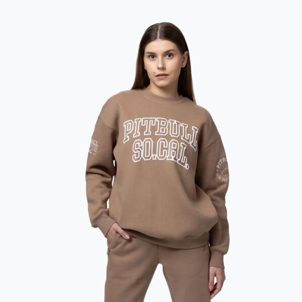 Толстовка женская Pitbull Crewneck Fiora chocolate mousse
