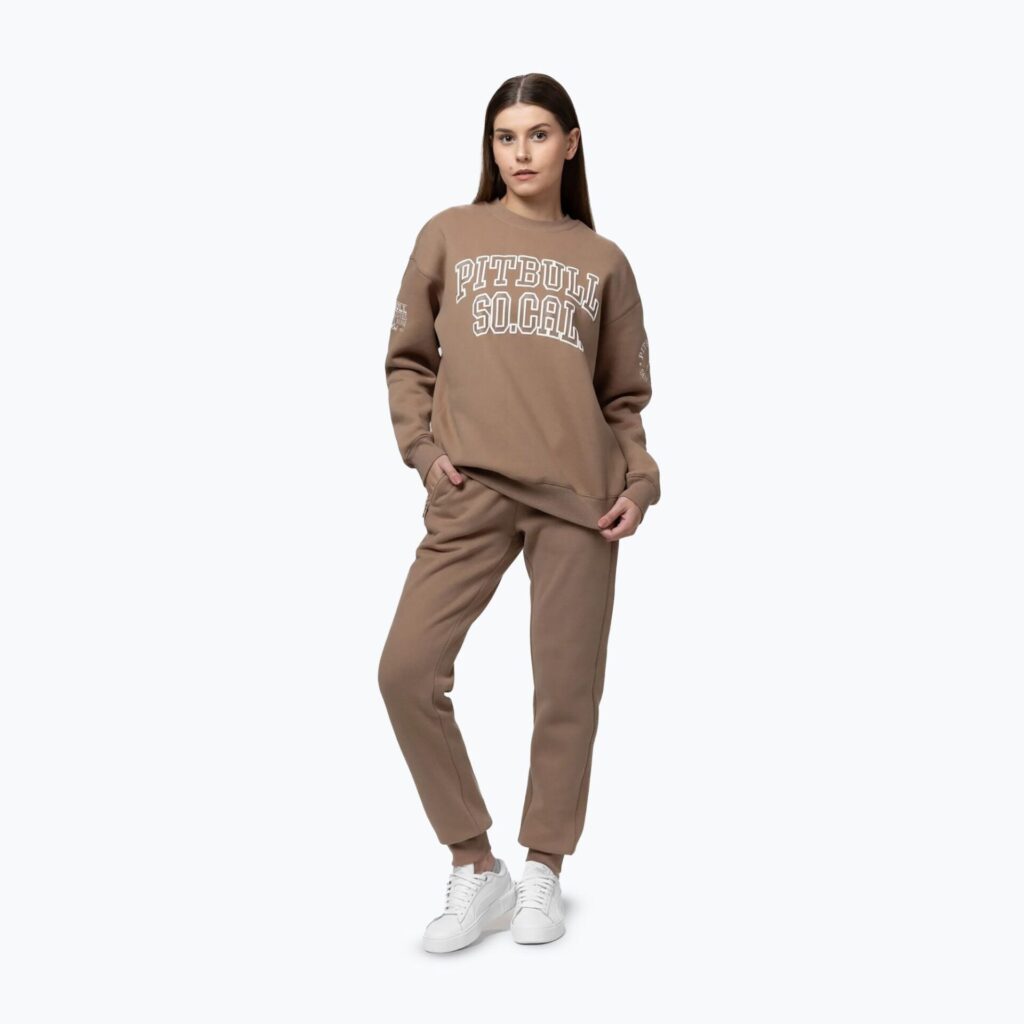 Толстовка женская Pitbull Crewneck Fiora chocolate mousse