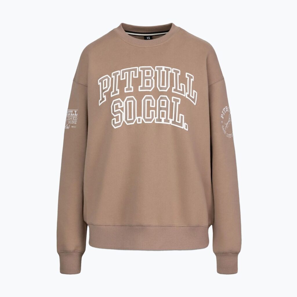 Толстовка женская Pitbull Crewneck Fiora chocolate mousse