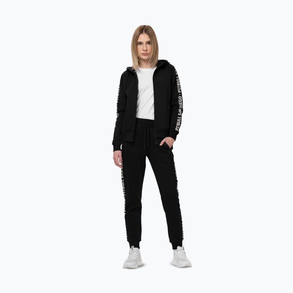 Толстовка женская Pitbull Explory Tape Hooded Zip black