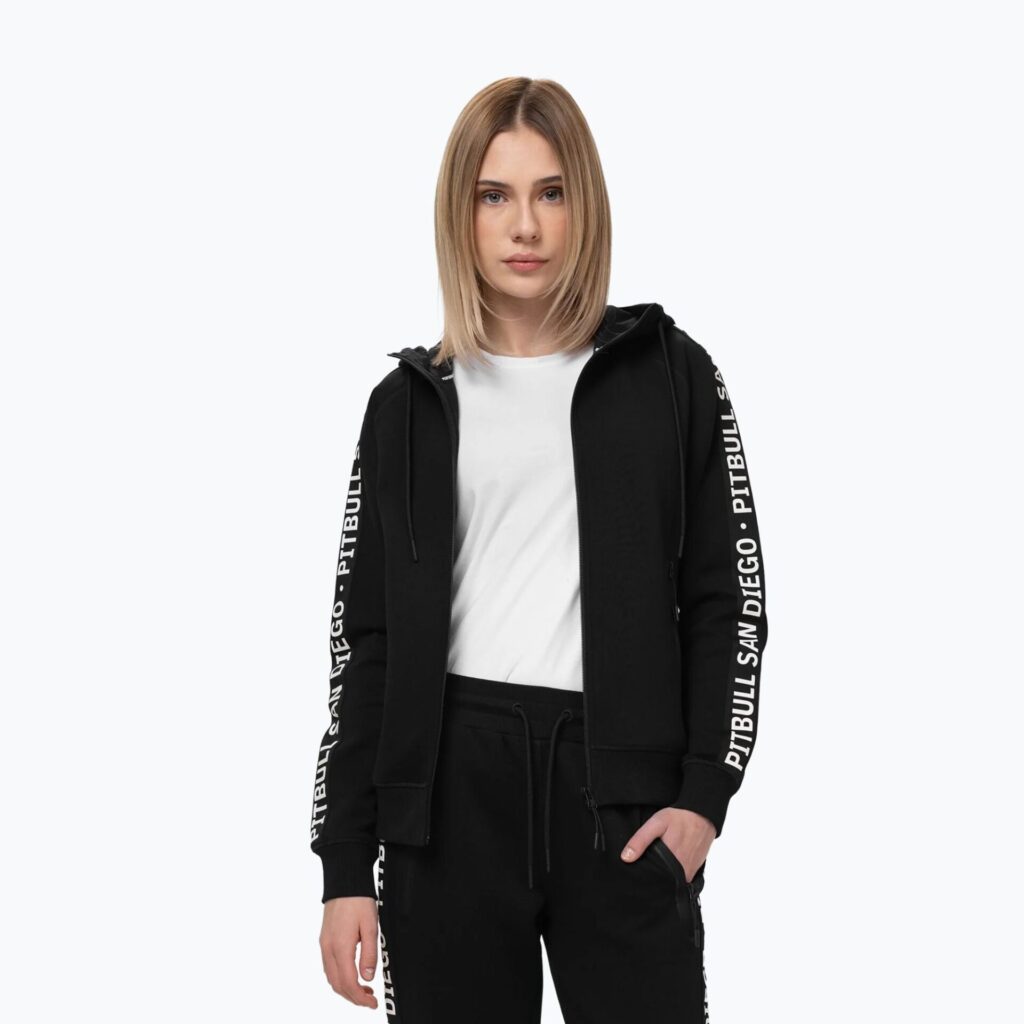 Толстовка женская Pitbull Explory Tape Hooded Zip black