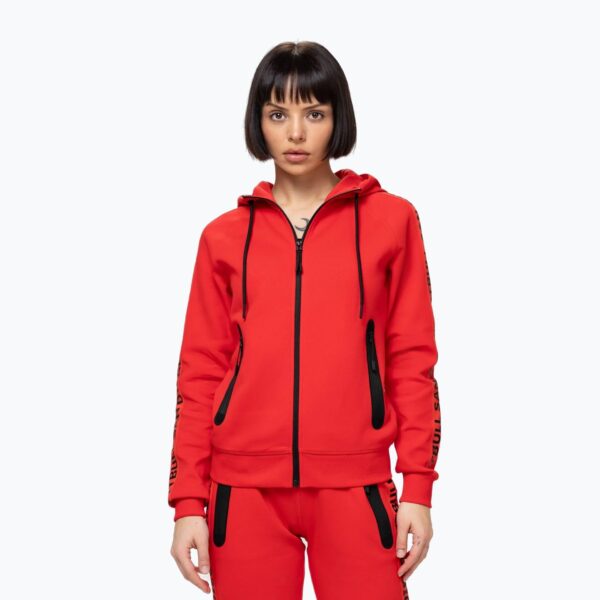 Толстовка женская Pitbull Explory Tape Hooded Zip fluo/red