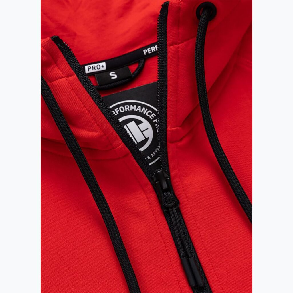 Толстовка женская Pitbull Explory Tape Hooded Zip fluo/red
