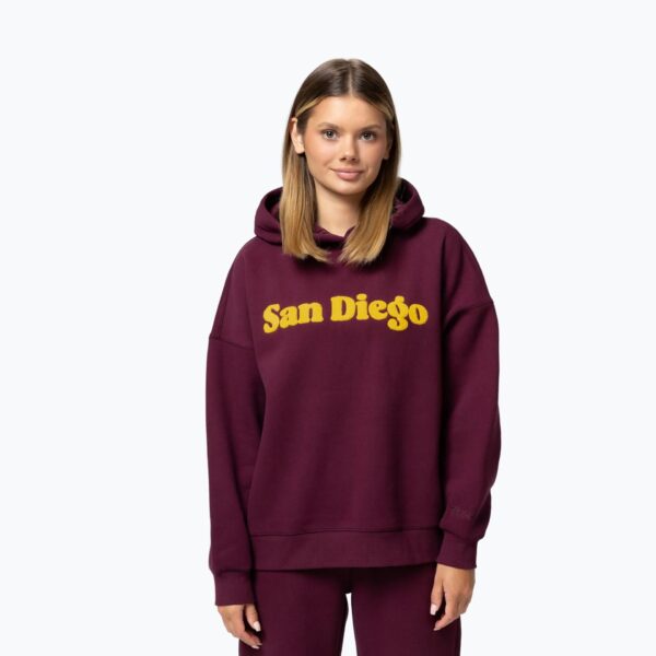Толстовка женская Pitbull San Diego Hooded grape wine