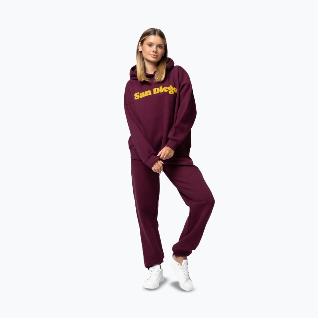 Толстовка женская Pitbull San Diego Hooded grape wine