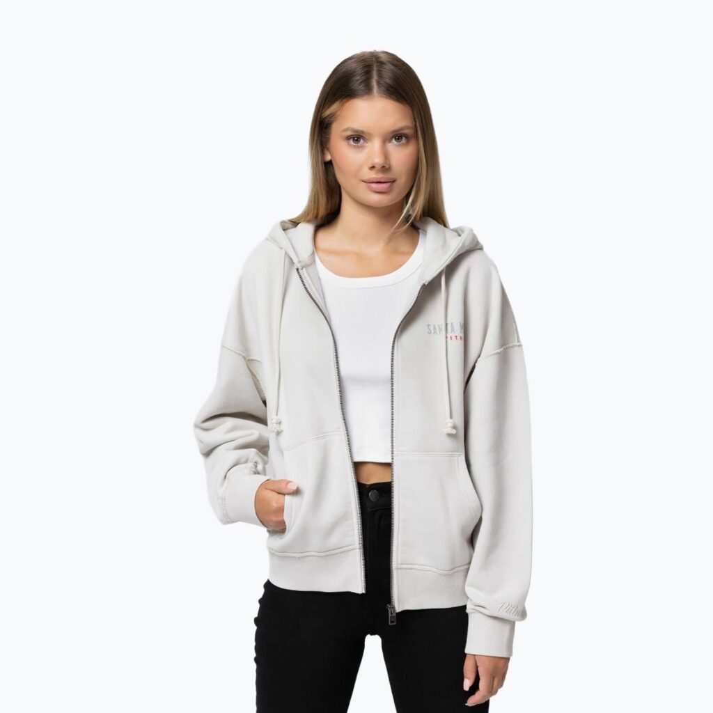 Толстовка женская Pitbull Santa Muerte Hooded Zip white stone
