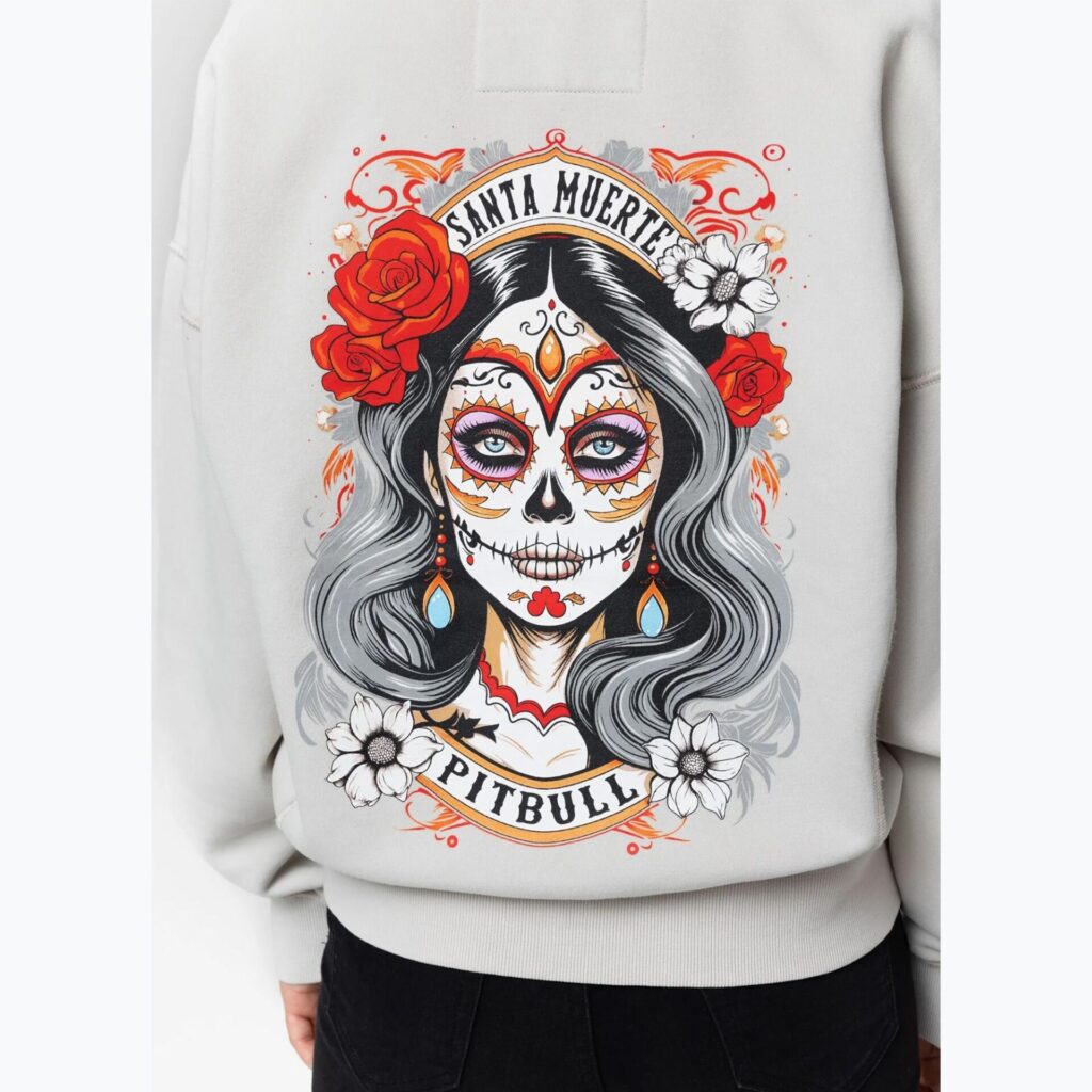 Толстовка женская Pitbull Santa Muerte Hooded Zip white stone