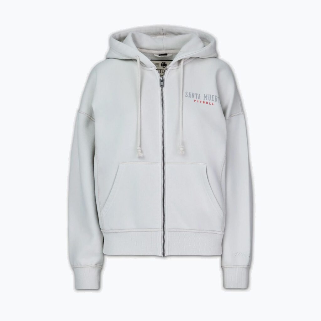 Толстовка женская Pitbull Santa Muerte Hooded Zip white stone