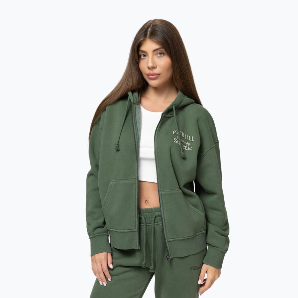 Толстовка женская Pitbull Sweetie Hooded Zip sage green