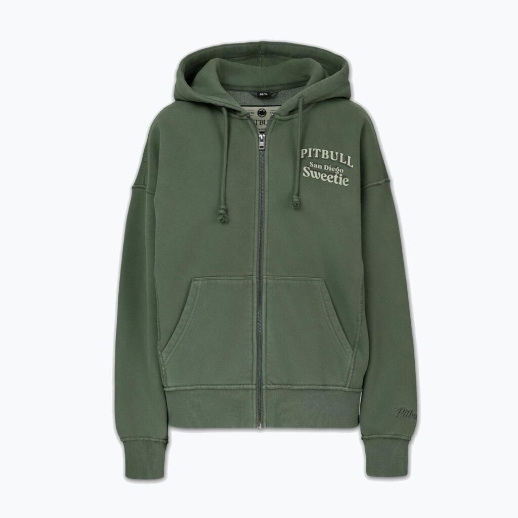 Толстовка женская Pitbull Sweetie Hooded Zip sage green