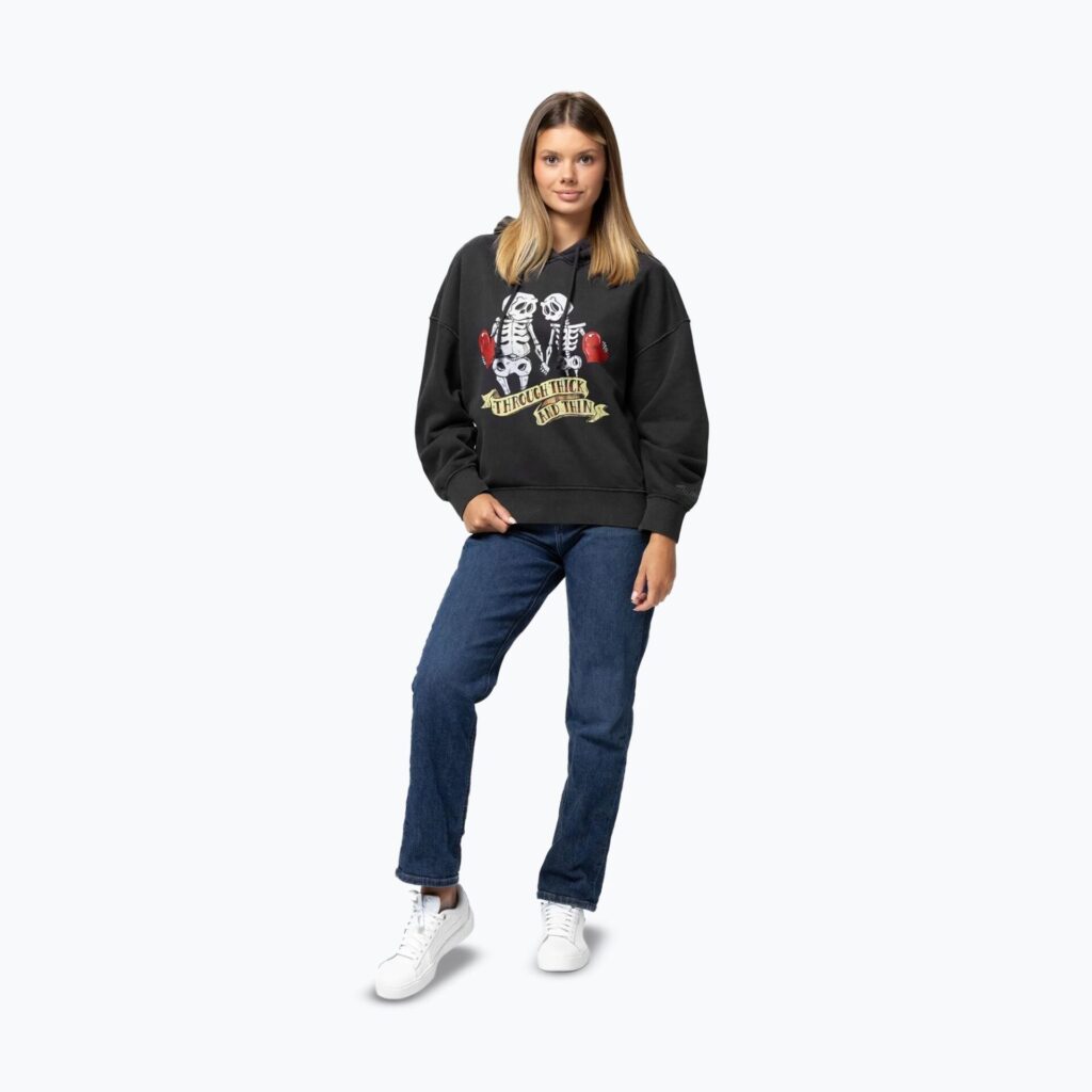 Толстовка женская Pitbull Thick & Thin Hooded dark graphite