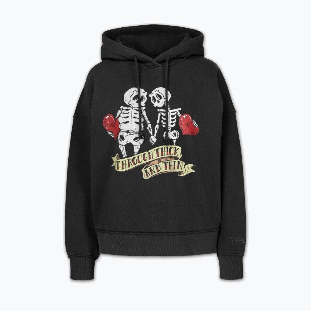 Толстовка женская Pitbull Thick & Thin Hooded dark graphite