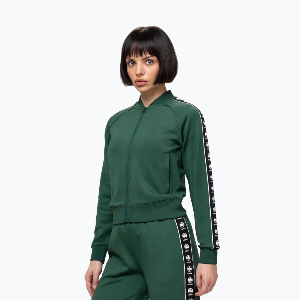 Толстовка женская Pitbull Verona Collar Zip bottle green