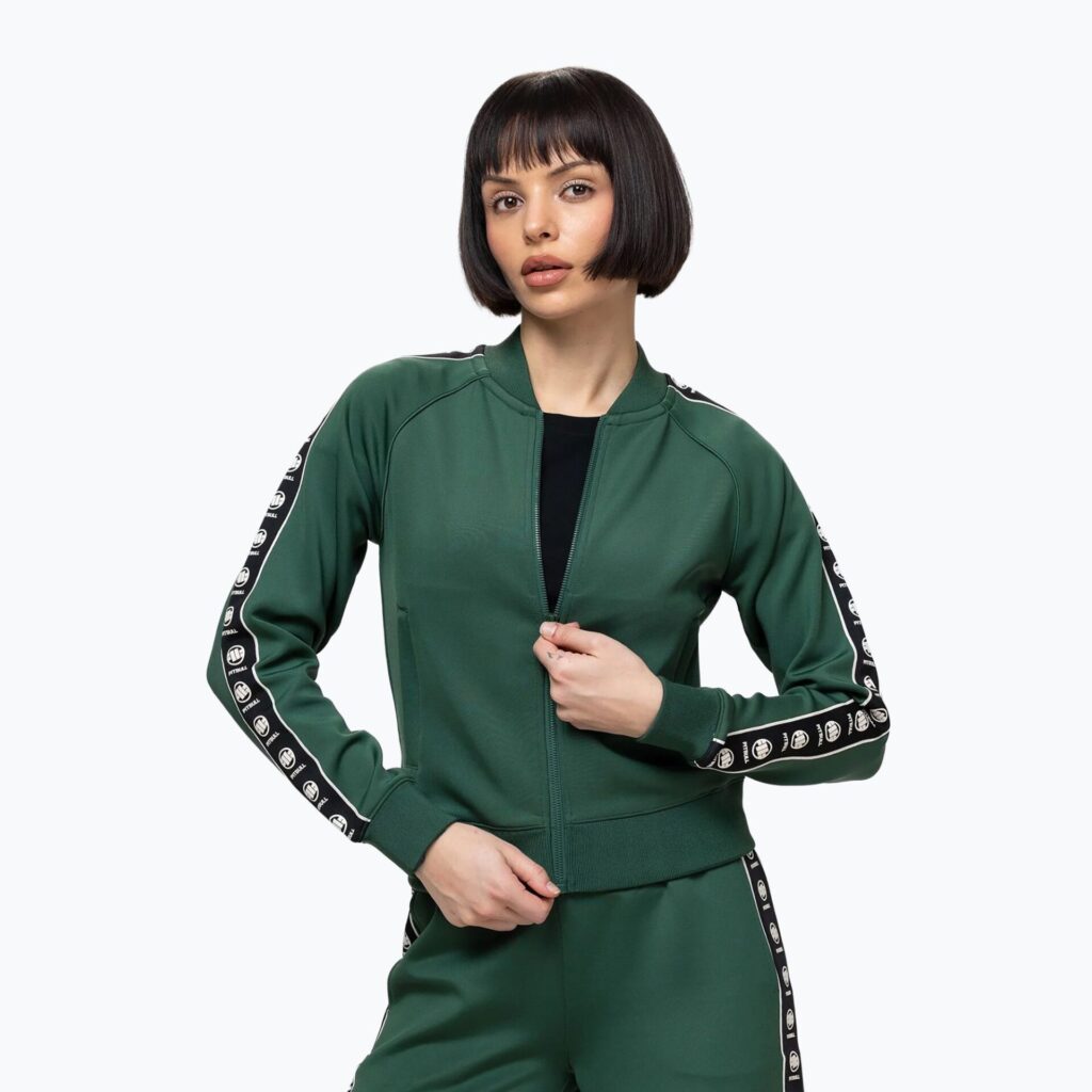 Толстовка женская Pitbull Verona Collar Zip bottle green