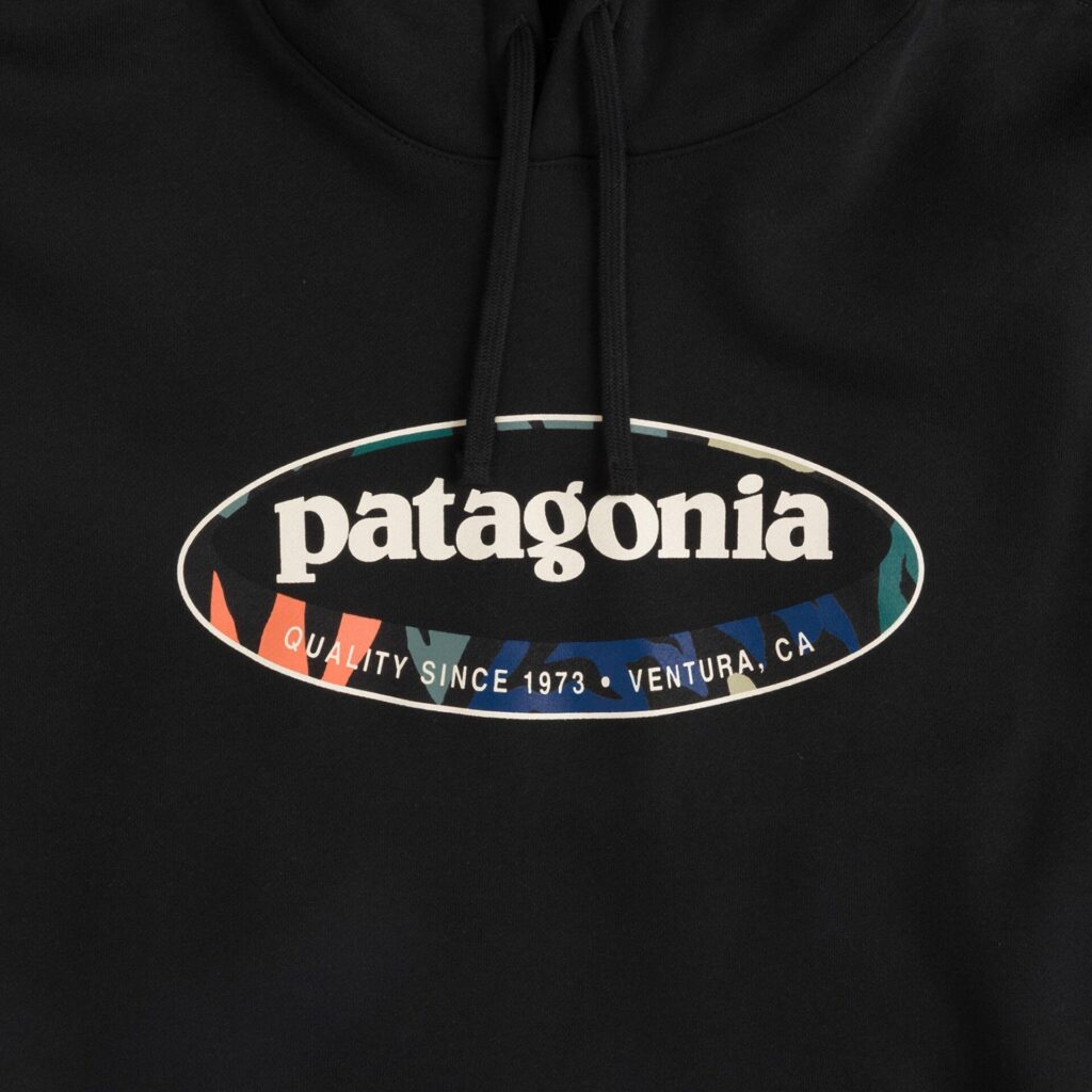 Толстовка мужская Patagonia '95 Oval Logo Uprisal Hoody black: kaleido