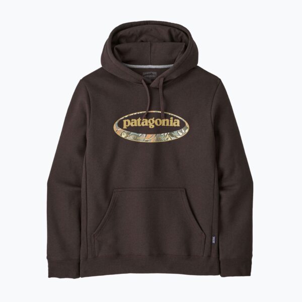Толстовка мужская Patagonia '95 Oval Logo Uprisal Hoody Den Brown: Heliotropic