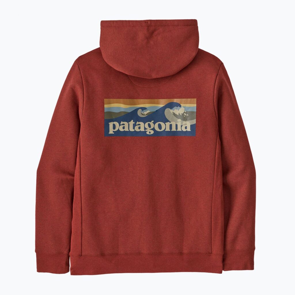Шорты Толстовка мужская Patagonia Board Logo Uprisal Hoody Rusty Red
