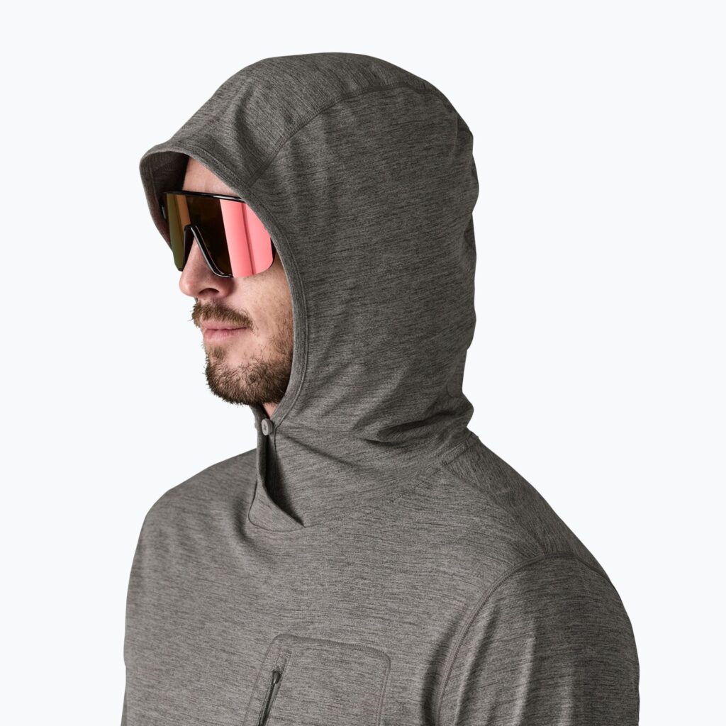 Толстовка мужская Patagonia Capilene Cool Sun Hoody forge grey/noble grey x-dye