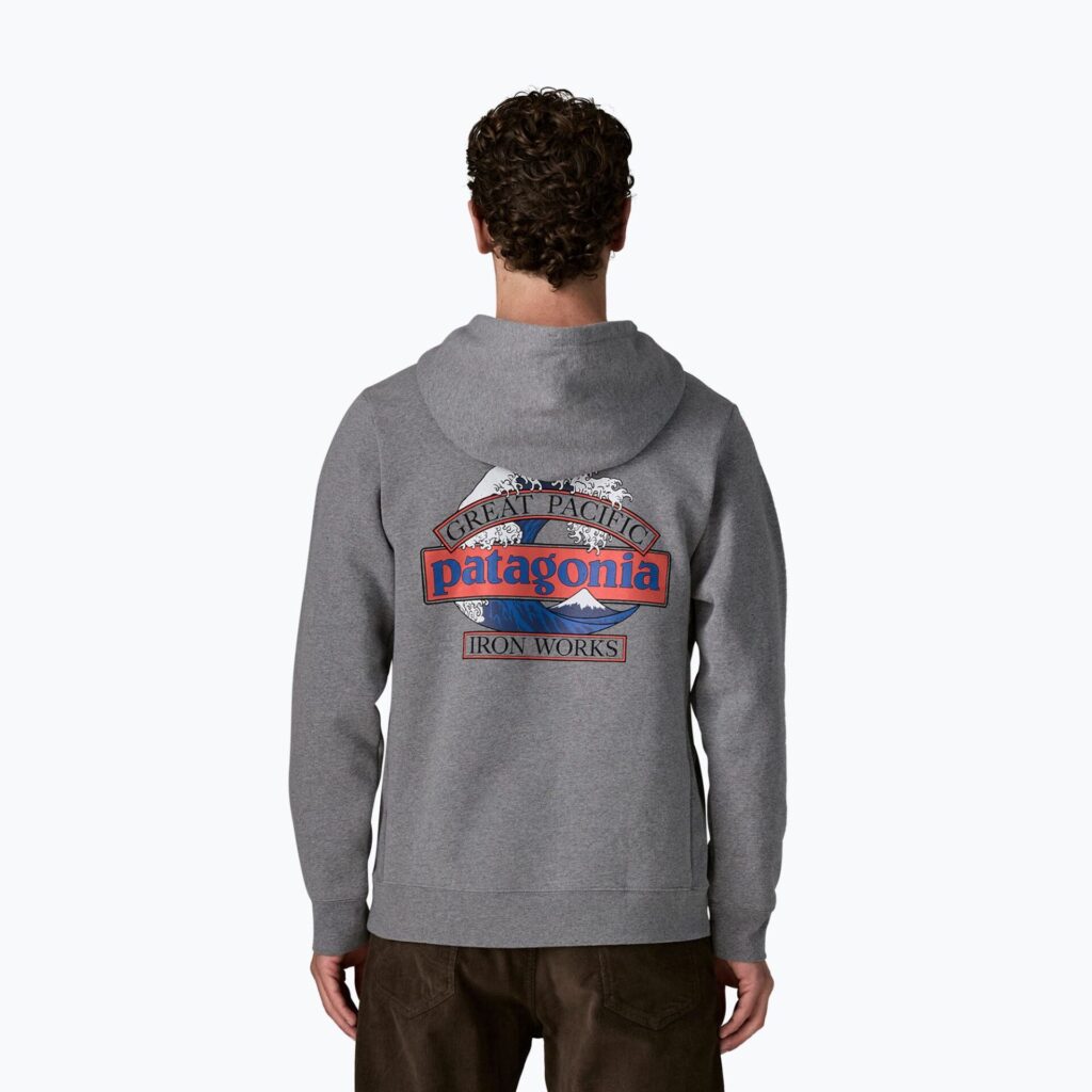 Толстовка мужская Patagonia Great Waves Uprisal Hoody gravel heather