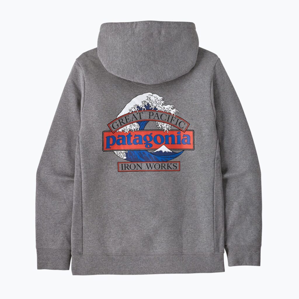 Толстовка мужская Patagonia Great Waves Uprisal Hoody gravel heather